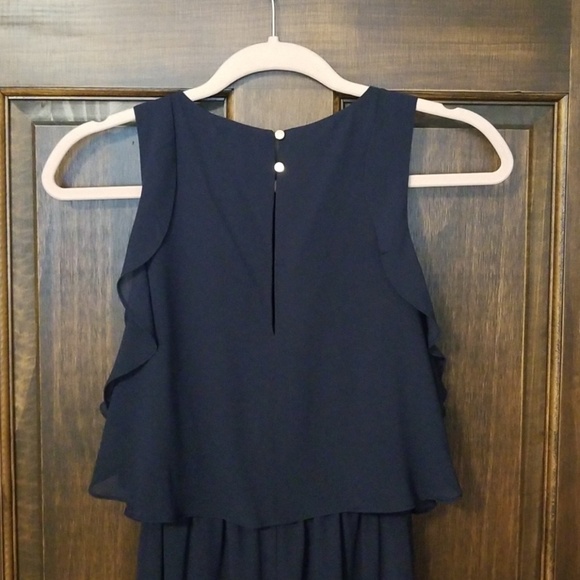 H&M Navy Blue Long Flowy Dress - Picture 4 of 4